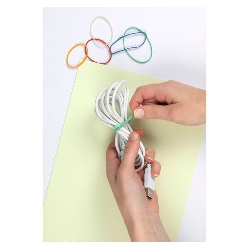 Marbig Rubberbands Assorted Coloured 100gm Bag