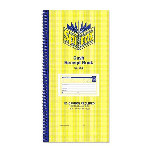 Spirax 553 Cash Receipt Book 279x144mm