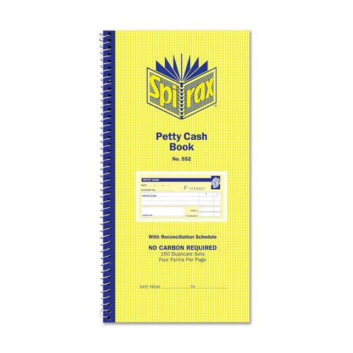 Spirax 552 Petty Cash Book 279x144mm