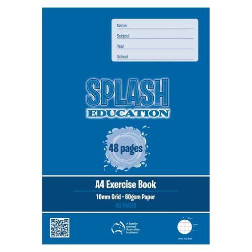 Splash Grid Book A4 10mm 48 Page