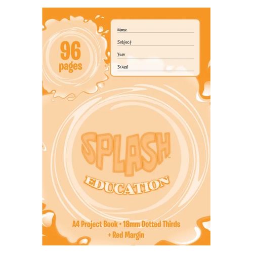 Splash Project Book A4 Plain/18mm Dotted Thirds With Margin 96 Page