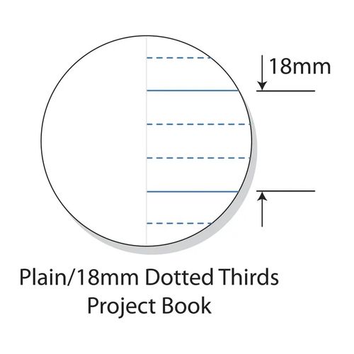 Splash Project Book A4 Plain/18mm Dotted Thirds With Margin 96 Page