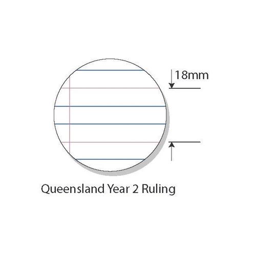 Splash A4 96pg Qld Yr2 Ruled Exercise Book