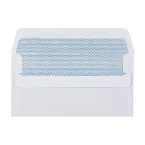 Cumberland Envelope Self Seal Window Face Secretive 11B 90x145mm White Box 500
