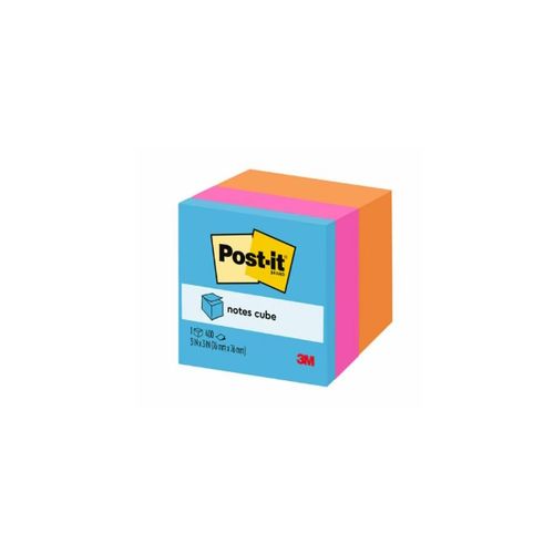 Post-it Original Notes Cube 2053-ELT-O Assorted Colours 76x76mm 400 Sheets