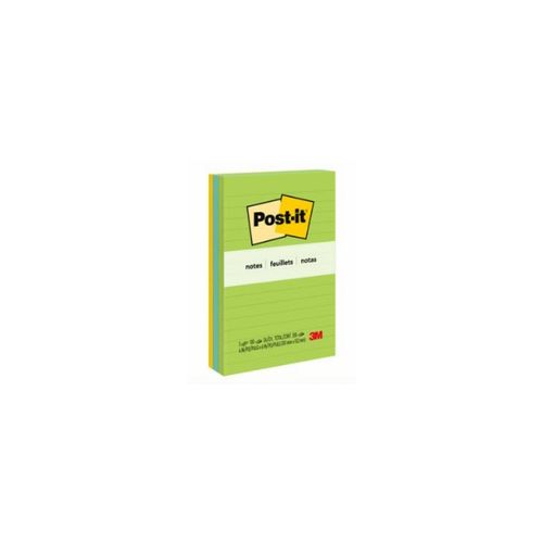 Post-it Notes 660-3AU Jaipur Colours 101x152mm 100 Sheets Per Pad Pack 3