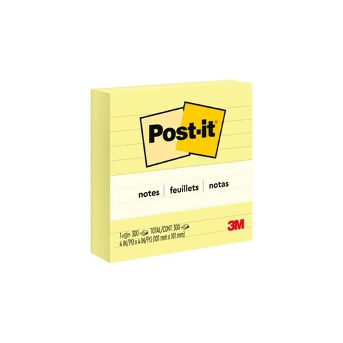 Post-It Notes 675-YL 101x101mm Yellow Lined Pad/300