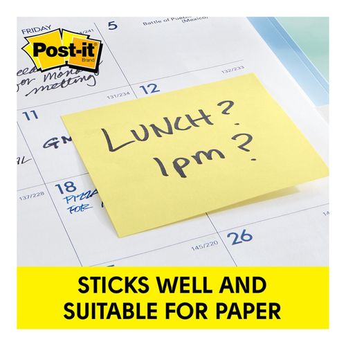 Post-It Notes 76x76mm 654 Yellow 100 Sheet Pack 12