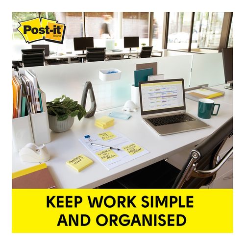 Post-It Notes 76x76mm 654 Yellow 100 Sheet Pack 12
