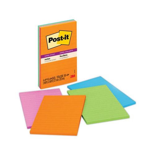 Post-It Meeting Notes Super Sticky 127x203mm 5845-SSUC Energy Boost Pack 4