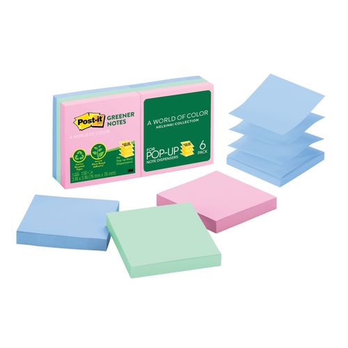 Post-It Notes Pop-Up R330-RP-6AP 76x76mm Greener Sweet Sprinkles Pack 6