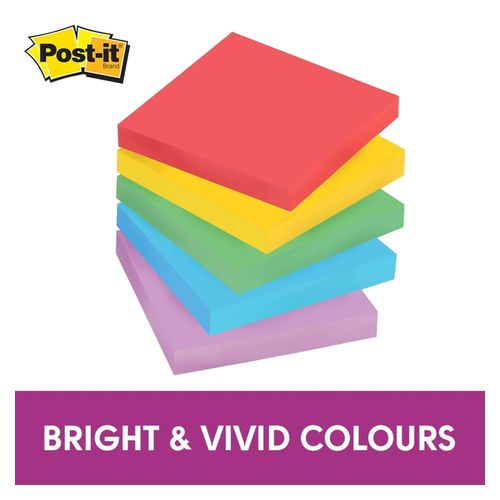 Post-It Super Sticky Pop-up Notes Playful Primaries 76 x 76mm Pack 6
