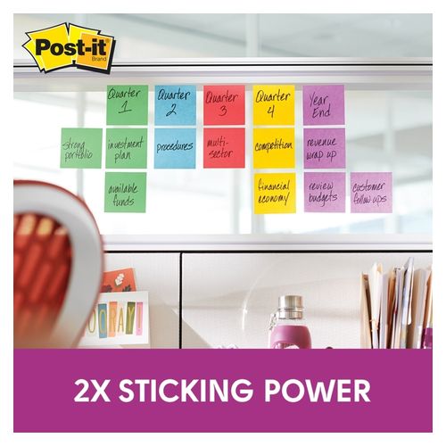 Post-It Super Sticky Pop-up Notes Playful Primaries 76 x 76mm Pack 6