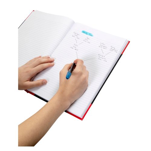 Spirax A4 Red & Black Notebook 100 Leaf
