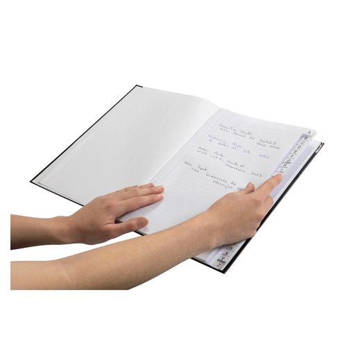 Marbig Notebook Black & Red A4 Indexed 100Lf - Only 1 Remaining