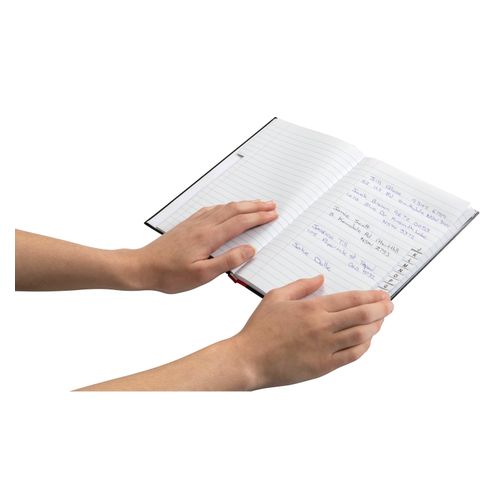 Marbig Notebook Black & Red A5 Indexed 100Lf