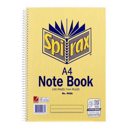 Spirax 595A Notebook A4 240 Page S/O