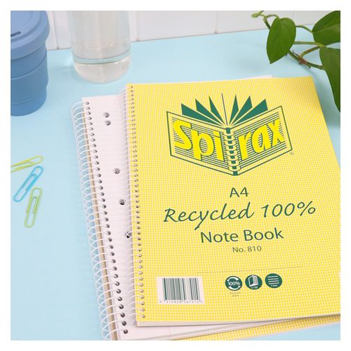 Spirax 810 Recycled Notebook A4 120 Page