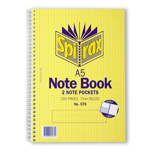 Spirax 570 A5 Notebook with 200 Pages