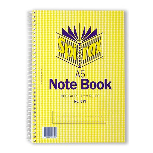Spirax 571 A5 Notebook with 300 Pages