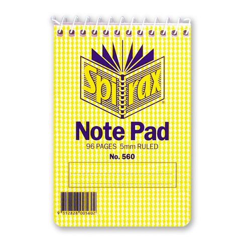 Spirax 560 Notebook 112x77mm 96 Page T/O
