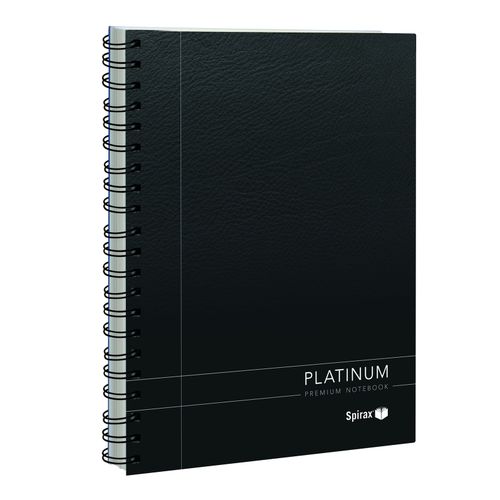 Spirax 400 Platinum A4 200 Page Notebook Black
