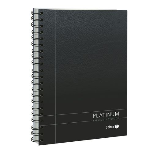 Spirax 401 Platinum Notebook A5 200 Page Black