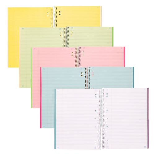Spirax 596C 5 Subject Notebook Coloured A4 250 Page