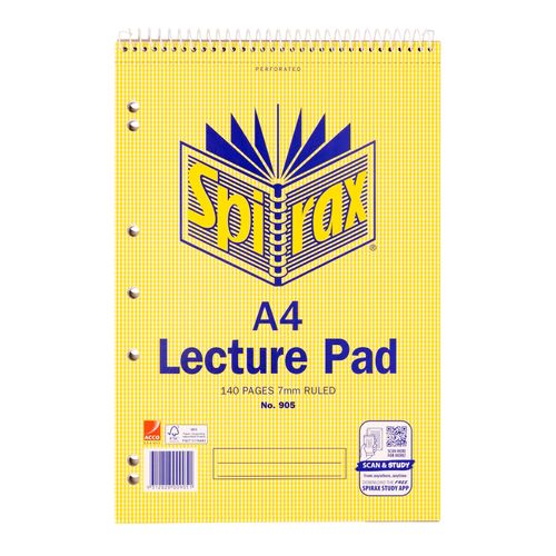 Spirax 905 Lecture Book A4 140 Page T/O