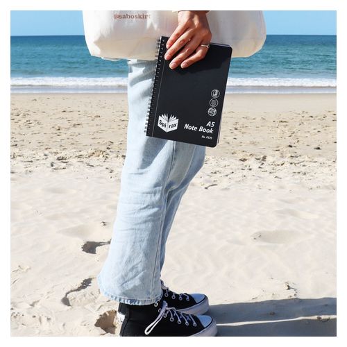 Spirax P570 A5 Notebook with 200 Pages PP Black