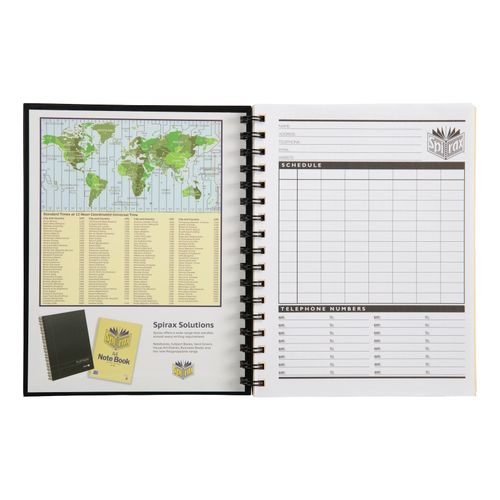 Spirax 511 A5 Hard Cover Book 225x175mm 200 Page Black