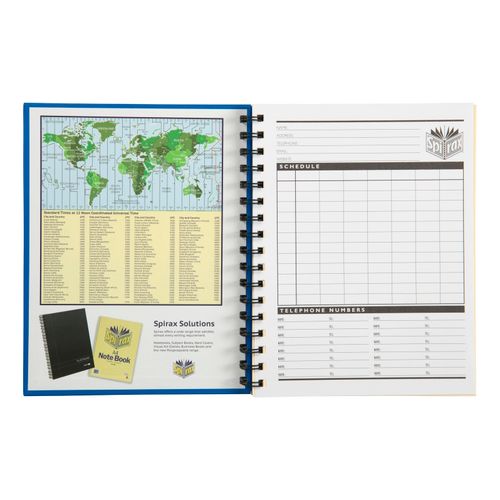 Spirax 511 A5 Hard Cover Book 225x175mm 200 Page Blue