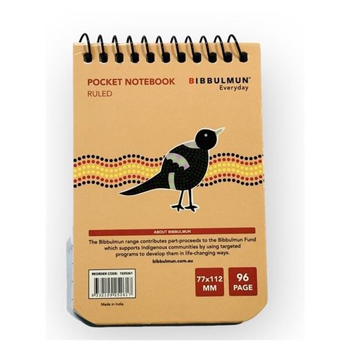 Bibbulmun Pocket Notebook 77mm x 112mm 96 Ruled Pages