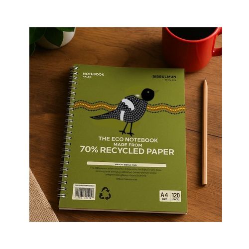 Bibbulmun Everyday A4 Wiro-Bound Notebook 120 page 70% Recycled Ruled Paper