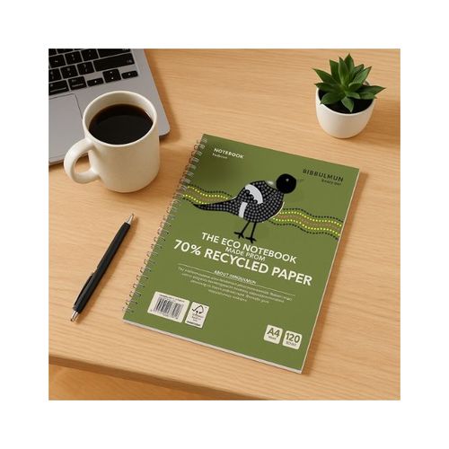 Bibbulmun Everyday A4 Wiro-Bound Notebook 120 page 70% Recycled Ruled Paper