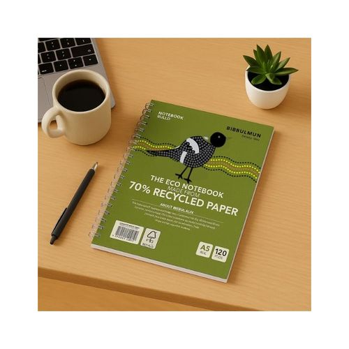 Bibbulmun Everyday A5 Wiro-Bound Notebook 120 Ruled Pages 70% Recycled Paper