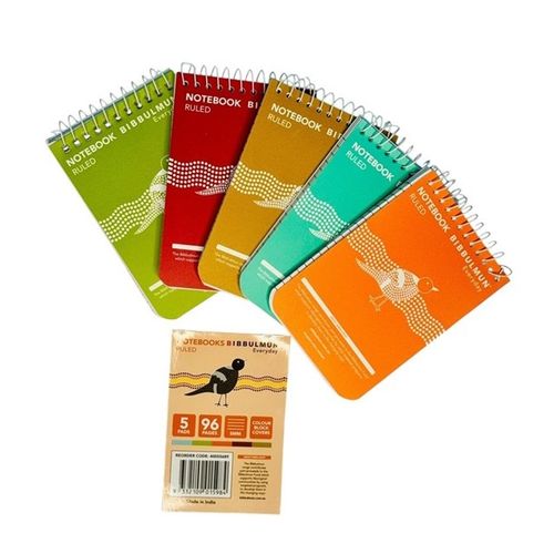 Bibbulmun Assorted Pocket Notebooks 96 Pages 5mm Ruled Pack 5