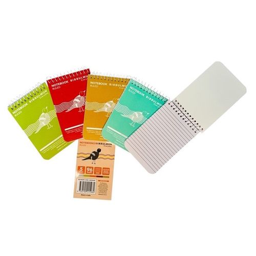 Bibbulmun Assorted Pocket Notebooks 96 Pages 5mm Ruled Pack 5