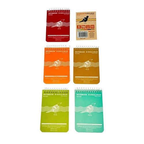 Bibbulmun Assorted Pocket Notebooks 96 Pages 5mm Ruled Pack 5