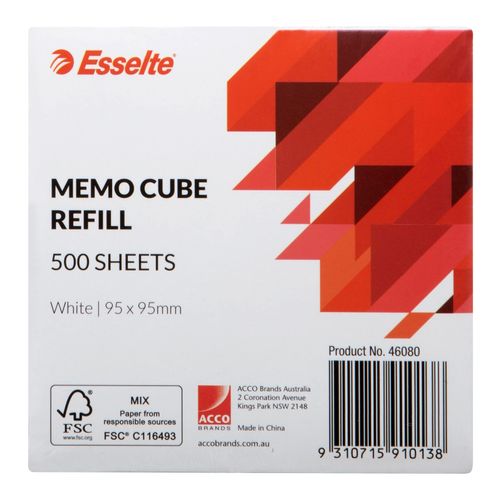 Esselte SWS Memo Holder Refill Blank Paper 500 Sheet