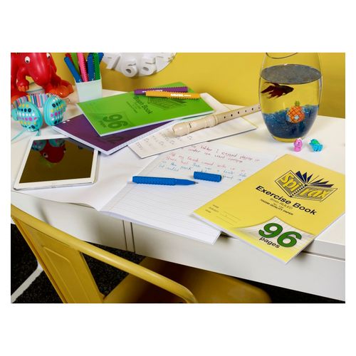 Spirax Exercise Book A4 8mm Ruled With Margin Stapled 96 Page