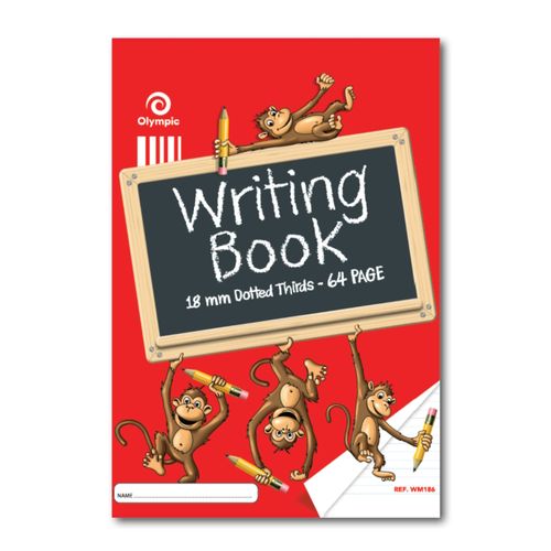 Olympic Writing Book Monkey 18mm Dotted Thirds 335x240mm 64 pages