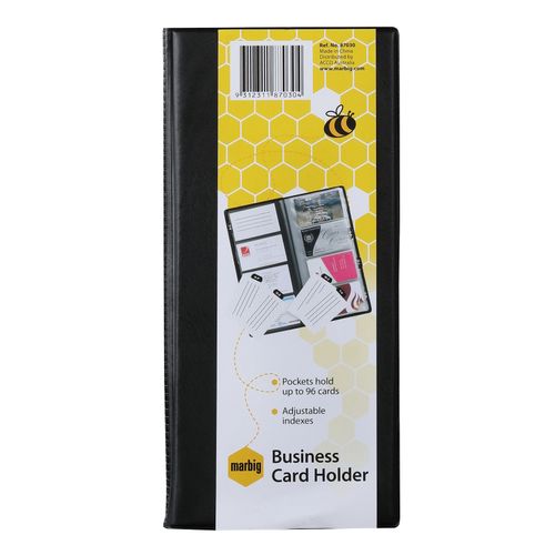 Marbig Business Card Holder Indexed 96cap