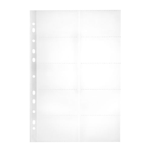 Marbig Sheet Protector A4 Business Card Pockets Pack 10