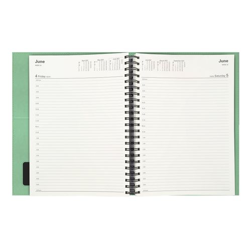 2027 Collins Vanessa Diary A4 Day to a Page 145 Teal
