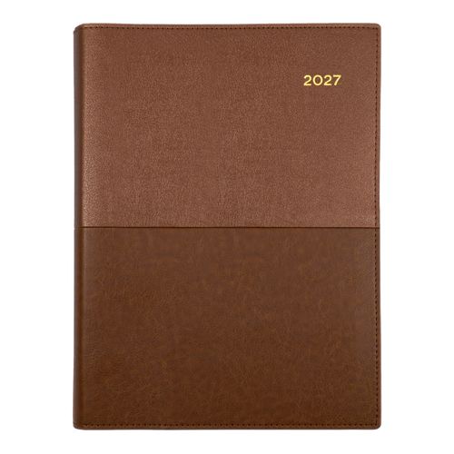 2027 Collins Vanessa Diary A4 Week to a View 345 Tan