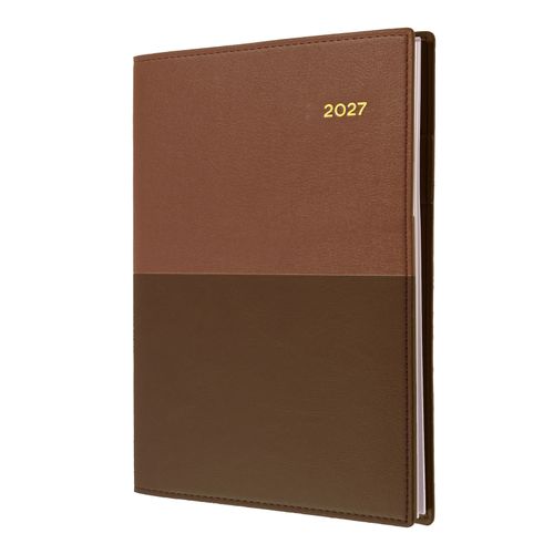 2027 Collins Vanessa Diary A4 Week to a View 345 Tan