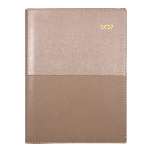 2027 Collins Vanessa Diary A4 Week to a View 345 Rose Gold