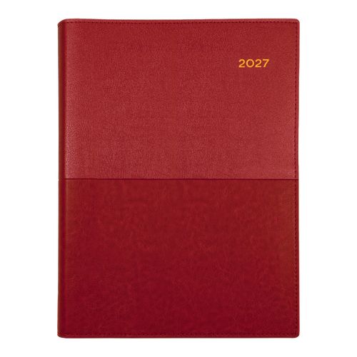 2027 Collins Vanessa Diary A5 Day to a Page 185 Red