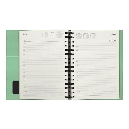 2027 Collins Vanessa Diary A5 Day to a Page 185 Teal